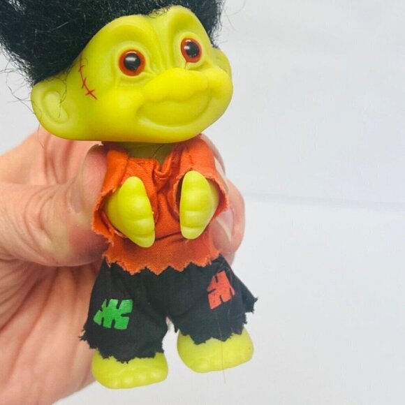 Vintage Russ Troll Frankenstein Doll Clip Grabber Hugger Halloween 1990s - Picture 6 of 6